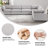 Nuccio 6-Piece Modern Minimalist Soft-Upholstered Sectional With Pillow Back-131635746