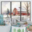 Calm Red Barn In Winter II - ensemble d'art mural sur toile Farmhouse-226437330-226437331