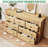 7 Drawer Dresser with Fluted Design, Wooden Chest of Drawers & TV Stand for Bedroom