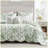 4-Piece King Solid Green Quilt Set with Decorative Pillow