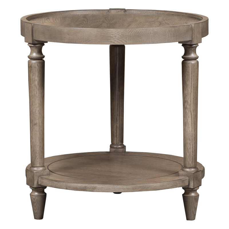 Monogram Solid Wood Tray Top End Table