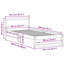 Bed Frame with Headboard Solid Pine Wood