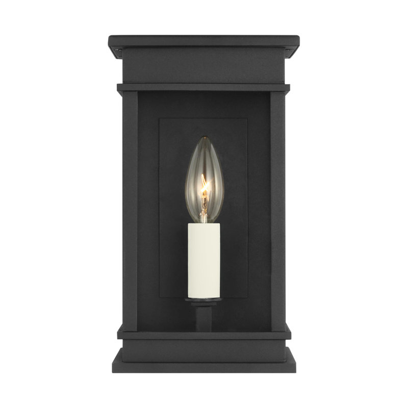 Cupertino 1 - Light Outdoor Wall Lantern, 10.25" H x 6" W x 6" D, Textured Black