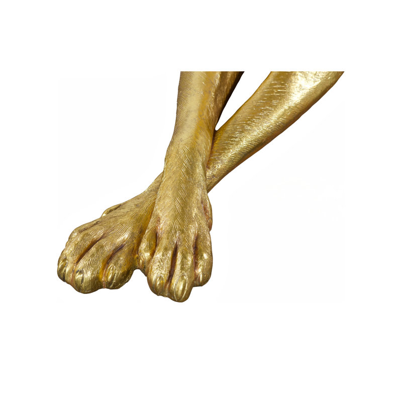 Great Dane Sculpture, Gold, Left