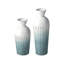 Vases abstraits en métal turquoise