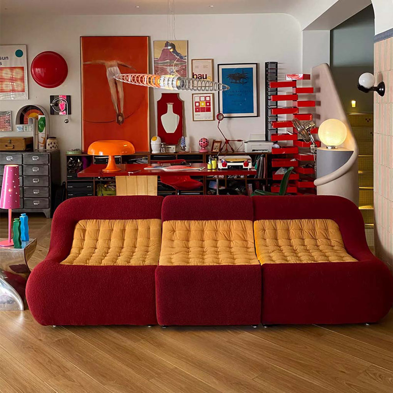 Creative Color Collision Modular Sofa, 3, 29.92'' H x 98.43'' W x 33.46'' D