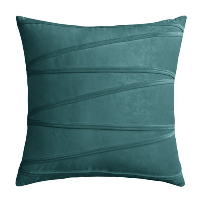Velvet Cross Lines  Square Cushion Cover