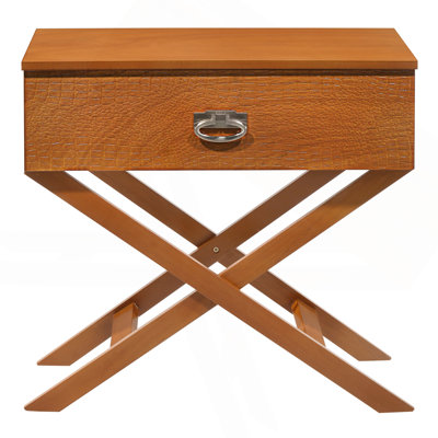 Elegant Oak Contemporary Nightstand