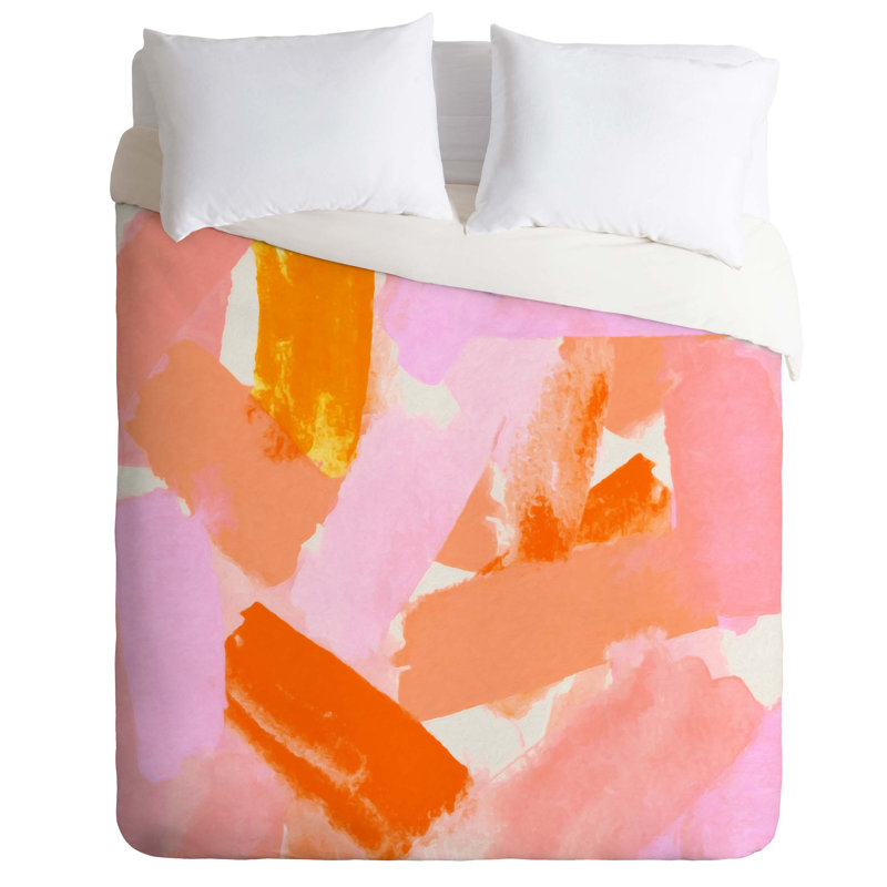 Housse de couette recouverte de rosé, Housse de couette pour lit simple / TG