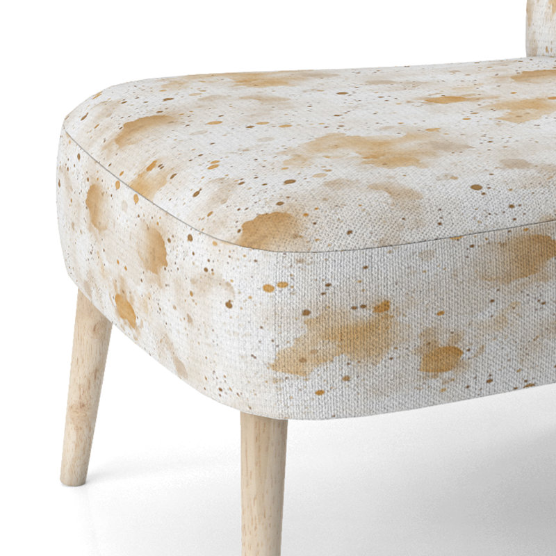 Chaise d'appoint abstraite - beige et crème, beige, rosée et beige, Chaise d'appoint sans accoudoirs
