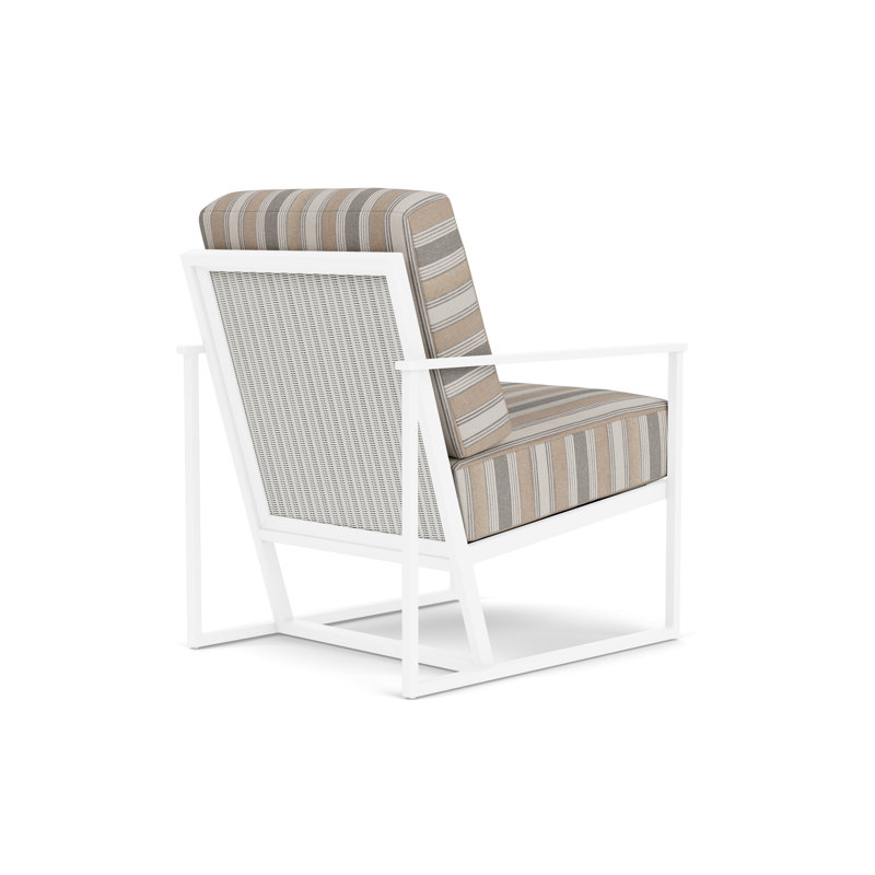 Summit Outdoor Lounge Chair, White, Matte White, Purveyor Pewter