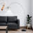 Eckehard 75.6'' Black Arched Floor Lamp-259637531