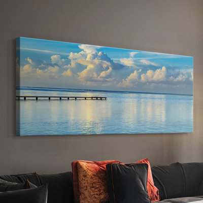 Sunrise Dock - Toile tendue avec châssis - Prêt à accrocher