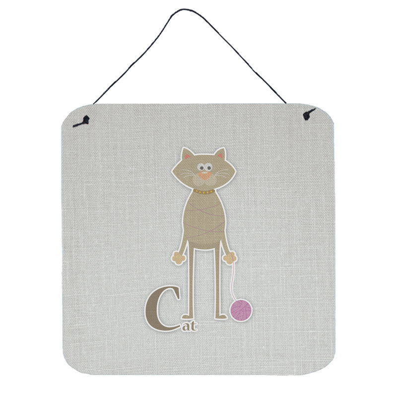 Décoration murale alphabet c pour chat en aluminium