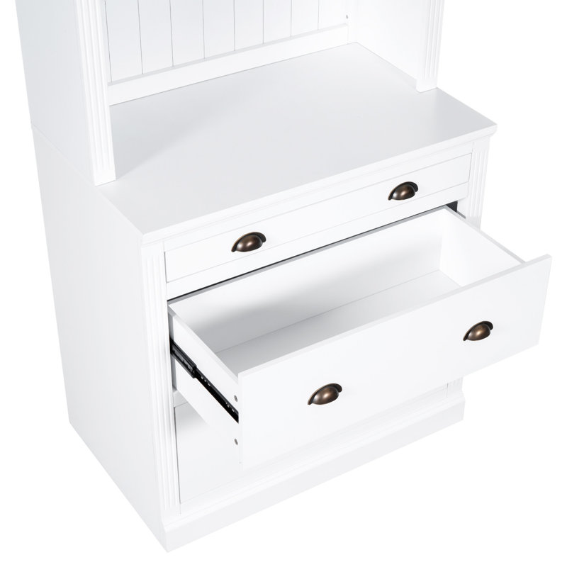 83.4"Tall Two Bookshelf With Two Corner Shelf