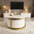 Modern Round Nesting Coffee Table Fluted with Drawer-732696506-732696509