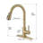 Nickel Gold Kitchen Sink Faucet With Deck Plate Kitchen Faucets With Pull Out Sprayer Single Handle Kitchen Faucet