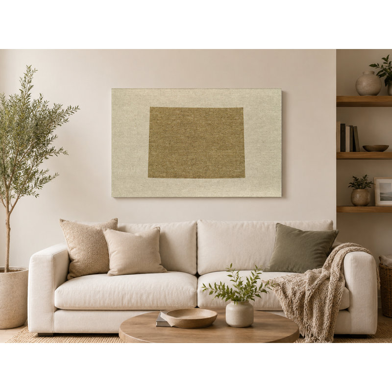 Colorado State Silhouette - Art mural sur toile paysage, H 20 po x l 24 po
