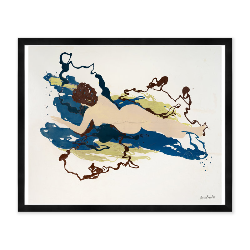 Abstrait nu en bleu - reproduction de cadre photo