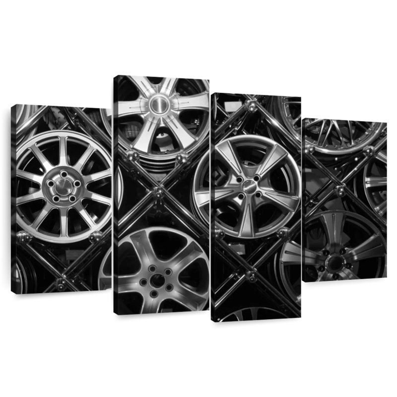 Mehar Car Rim Collection, 22" H x 36" W