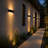 16.34" Black Modern Smart LED Wall Sconce, RGBCW, Wi-Fi/Bluetooth, IP65 Waterproof for Indoor/Outdoor Use-1254193932