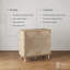 Ensemble d'armoires d'appoint en bois massif avec portes en ruppie maritime Debets-903861891