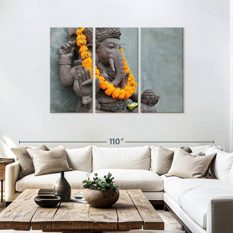 Adella Ganesha Statue, 48" H x 74" W
