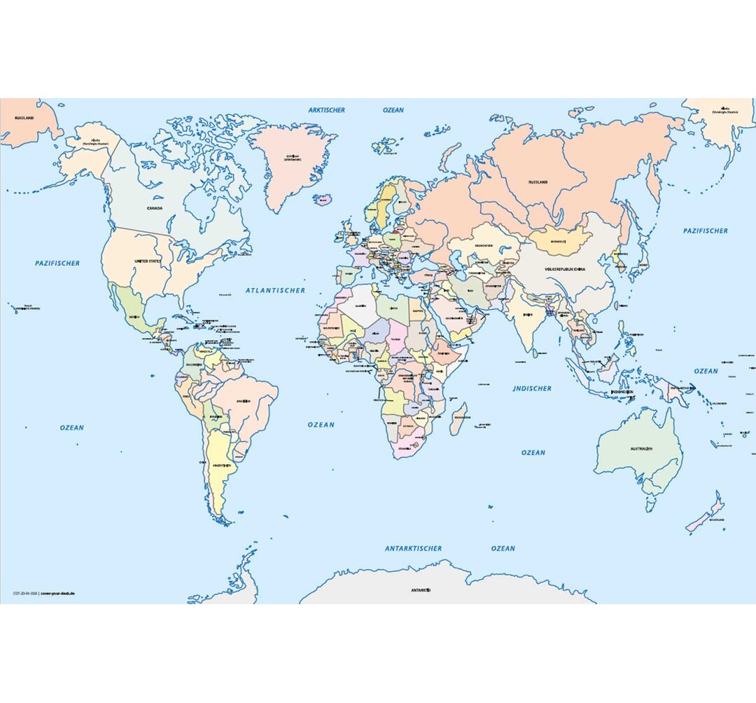 Schreibtischunterlage World Map