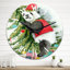 Panda portant un chapeau d'elfe de Noël - Horloge murale pour enfants