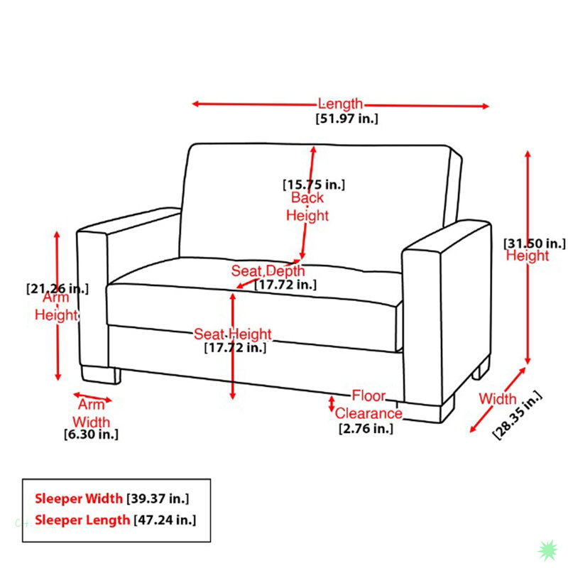 Causeuse convertible avec rangement Loveseat Sofa Collection, Noir, noir, noir, noir