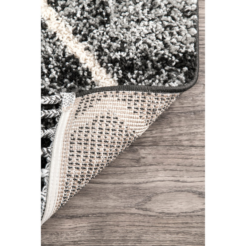 Tapis noir / gris Ruger, Rectangle 4 pi x 6 pi