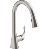 Valton Pull Down Single Handle Kitchen Faucet with MasterClean and Side Spray