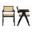 Alaynnah Retro Wood Rattan Back Handmade Armchair-827312759