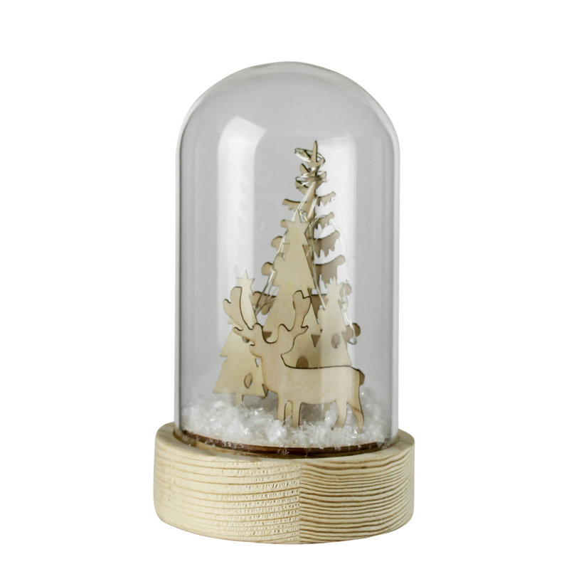 Christmas Reindeer Snow Globe, 6" H x 3.25" W x 3.25" D