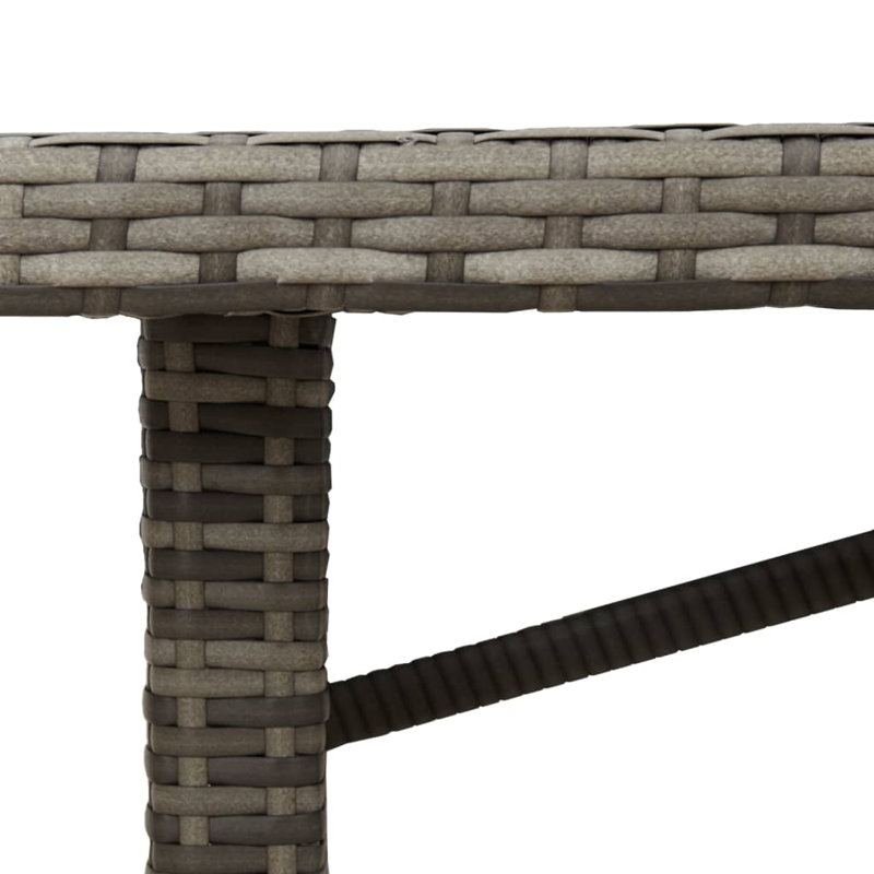 Bartie Rectangular Outdoor Dining Table , 190cm cm W 80cm cm D, Grey