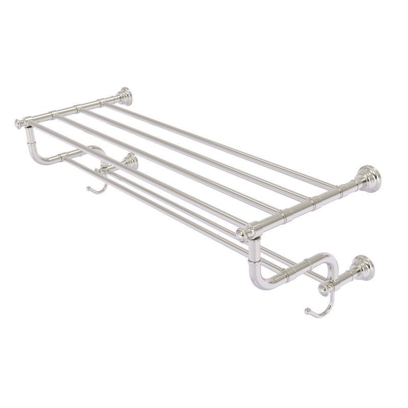 Porte-serviettes mural Freyja, Nickel satiné, P 12,5 po x l 38 po x H 10,6 po