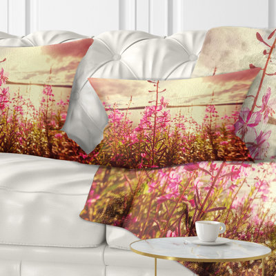Coussin Meadow avec fleurs mauves - Alaska