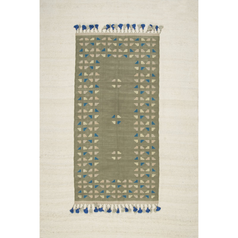 Tapis vert / beige Forrest