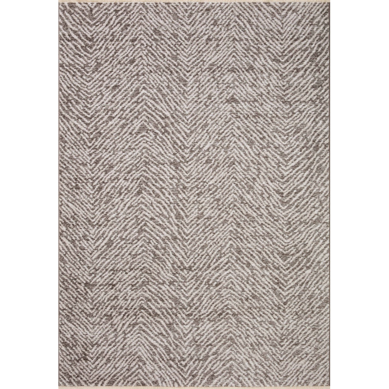 Handmade Taupe and Dove Rectangular Viscose Area Rug 7'-10" x 10'