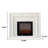 59.06"Modern Simulated Flame Marble Heating Electric Fireplace-433679586
