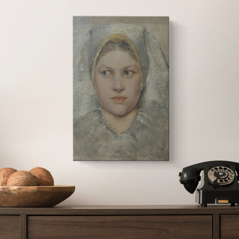 «Head Study of a Girl» de Haná, galerie tendue sur toile par Gustav Klimt, 8 x 12