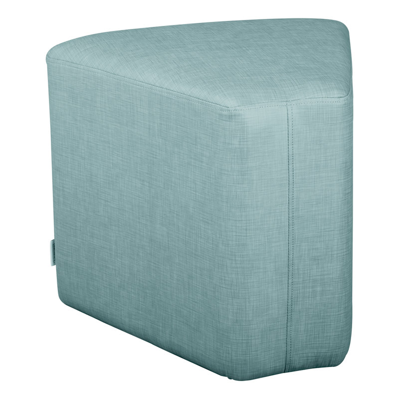 Tabouret de coin en forme de coin en savoir plus, H 20 po x l 20,5 po x P 20,5 po, Bleu hachuré, Oui