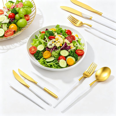 Ensemble de couverts en acier inoxydable 60 pièces pour 12 personnes, service complet de couverts avec cuillères, fourchettes et couteaux pour la maison, le restaurant ou le repas quotidien