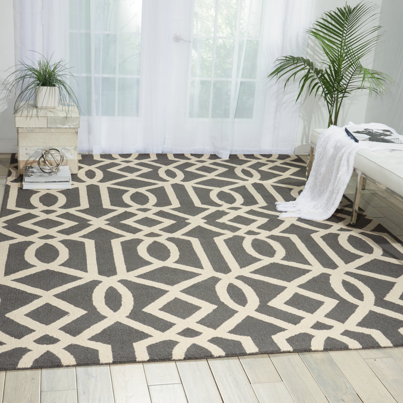 Acevedo Geometric Wool Hand Woven Area Rug, Rectangle 244 x 335cm