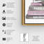 Fleurs avec livres et papillons lavande - impression sur toile-1251224492-1251224496