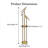 Modern Floor Lamp With Shelves And Three Adjustable Gold Led Lights