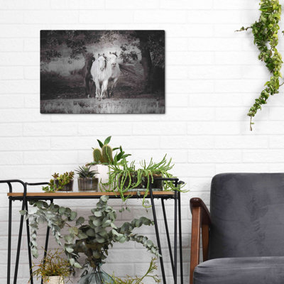 Trois chevaux sauvages sépia par Debra «Three Wild Horses sépia» par Debra Van Swearingen