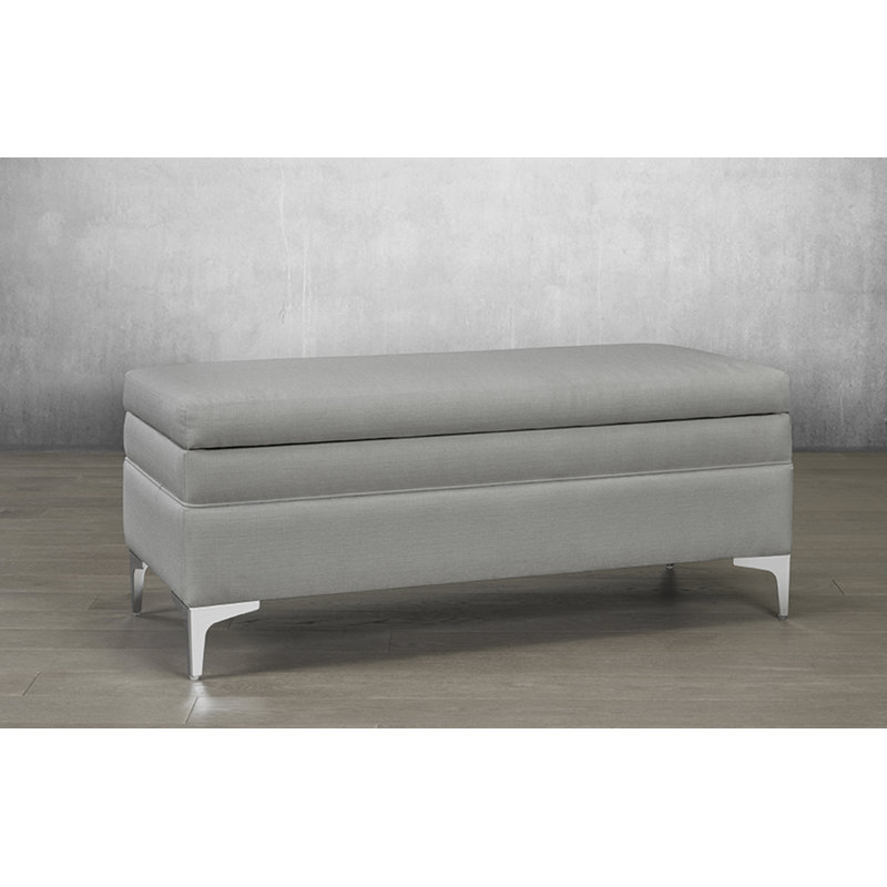 Banc de rangement rembourré Lauzon, Beige