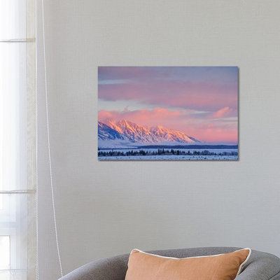Sunrise on the Teton Range 1 Piece Wrapped Canvas Wall Art