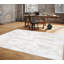 Tapis beige / ivoire en laine / coton / viscose rectangulaire sans motif à la main et sans motif 5 pi 4 po x 7 pi 8 po